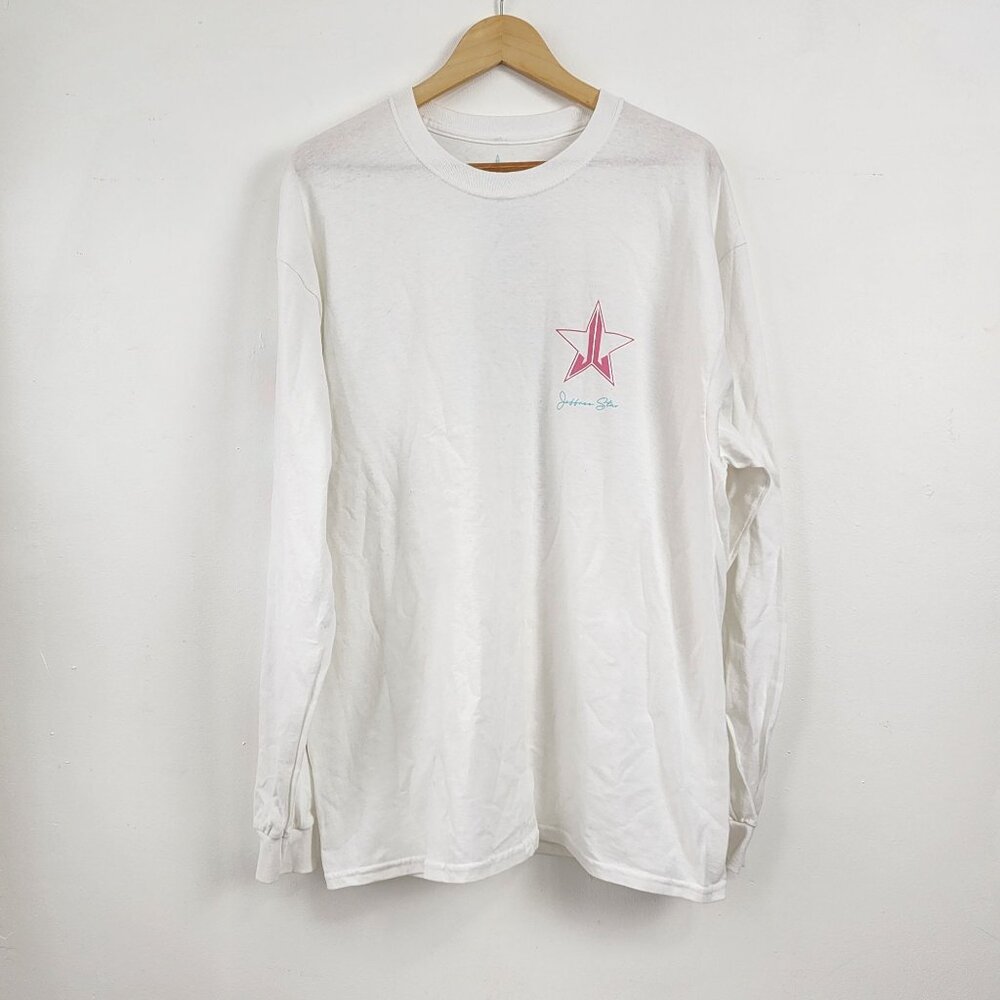Jeffree Star White Long Sleeve T-Shirt XL Snowflake Holiday NWOT